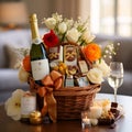 Sparkling Celebrations: A Luxurious Basket Brimming with Festive Magic