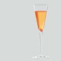 Sparkling champagne cocktail vector