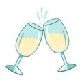 Sparkling champagne glasses. Royalty Free Stock Photo