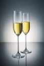 Sparkling champagne glasses Royalty Free Stock Photo