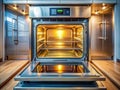 Sparkling Clean Empty Modern Electric Oven A Pristine Stainless Steel Interior for a Modern Kitchen Royalty Free Stock Photo