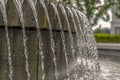 Sparkling clear water of a circular fountain at Utah State Capitol Building