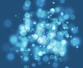 Sparkling cloud bokeh effect glow sparks. Classic blue color abstract backdrop on tramsparent background Royalty Free Stock Photo