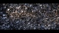 Sparkling Coal Texture Background: Abstract Glitter, Dark Glittery Background, Grunge Rock, Coal Pattern Royalty Free Stock Photo
