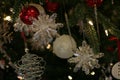 Sparkling crystal snowflake ornaments