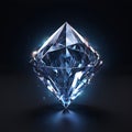 Sparkling Diamond on a Black Background