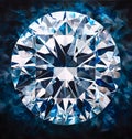 Sparkling Diamond Closeup, Radiant Reflections, AI Generated