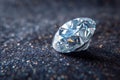 Sparkling diamond on dark surface