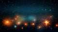 A sparkling Diwali background with a focus on fireworks lighting up the night sky of Diwali celebrations, AI generated Royalty Free Stock Photo
