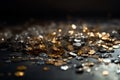 Sparkling Elegance: Gold and Silver Glitter Background