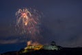 Sparkling explosions on a Fortress named Bohus fortress on New Years