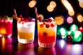 Sparkling Festive Drink Stirrers Adding a Touch of Glamour to Your Holiday Drinks.AI Generated