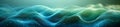 Sparkling Fluid Waves with Green and Blue Tones in a Dreamlike Setting