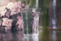 Sparkling glass of water