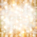 Sparkling golden Christmas party lights background Royalty Free Stock Photo