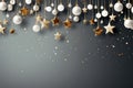 Sparkling Golden Christmas Star. Ornament Decoration with copy space. Generative AI Royalty Free Stock Photo