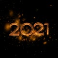 2021 New year festive luxury background. Royalty Free Stock Photo