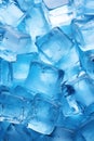 Sparkling ice cubes background, pattern of crystal frozen icecubes