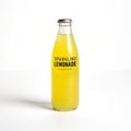 Sparkling lemonade bottle isolated on white background Royalty Free Stock Photo
