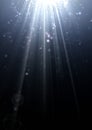 Sparkling light beam diffraction Royalty Free Stock Photo