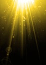 Sparkling light beam diffraction Royalty Free Stock Photo