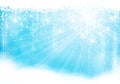 Sparkling light blue Christmas / winter theme Royalty Free Stock Photo