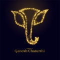 Sparkling lord ganesha figure for ganesh mahotsav Royalty Free Stock Photo