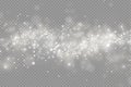 Sparkling magic dust particles bokeh, light effect Royalty Free Stock Photo