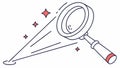 Sparkling Magnifying Glass Discovery, vector design Generative AI Royalty Free Stock Photo