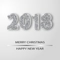 Sparkling 2018 numerals greeting card