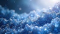 A sparkling ocean of deep blue bubbles a close-up macro view of effervescent liquid. Generative AI Royalty Free Stock Photo
