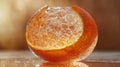 Sparkling Orange Slice A Refreshing Macro Photograph
