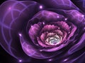 Sparkling purple fractal flower