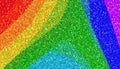 Sparkling rainbow glitter texture with diagonal stripes forming Royalty Free Stock Photo