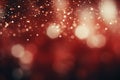 Sparkling red bokeh lights on abstract christmas background, ideal for holiday celebrations. Royalty Free Stock Photo