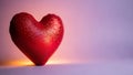 Sparkling Red Heart on Gradient Background Royalty Free Stock Photo