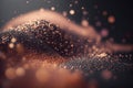 Sparkling Rose Gold and Dark Gray Defocused Background