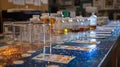 A sparkling science experiment table with neatly labeled jars and
