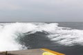 Sparkling sea water formed by a boat engine and sea surface Royalty Free Stock Photo