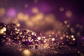 Abstract Glitter: Champagne Gold & Deep Purple