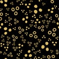 Sparkling shiny abstract seamless pattern black gold color chic rich design