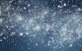 Sparkling snow texture, toned deep blue background Royalty Free Stock Photo