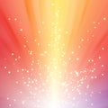 Sparkling stars on colorful light burst Royalty Free Stock Photo
