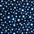 Sparkling Stars in Dark Vector Background Royalty Free Stock Photo