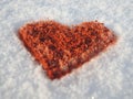 Sparkling strong love - snow and chili Royalty Free Stock Photo