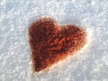 Sparkling strong love - snow and chili Royalty Free Stock Photo