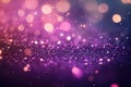 Sparkling Texture Background with Glitter Particles and Pink, Violet Bokeh Lights