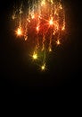 Sparkling Trail of New Year`s Eve Rocket Background Template - Vector Illustration Royalty Free Stock Photo