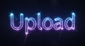 Sparkling Upload Text Effect for Digital Projects Royalty Free Stock Photo