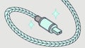 Sparkling USB-C Cable, Modern Data Connection & Tech, vector design Generative AI Royalty Free Stock Photo
